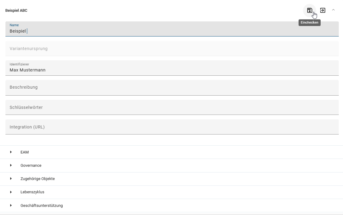 Der Screenshot zeigt die Option einen vorhanden Kontext zu bearbeiten.