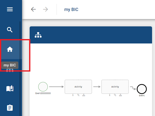 Der Screenshot zeigt eine Beschriftung für einen Menüeintrag, welche Sie sich anzeigen lassen können, indem Sie den Mauszeiger über einen Menüeintrag bewegen.