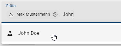 Dieser Screenshot zeigt die Eingabe eines Prüfers in den Governance Attributen eines Diagramms.