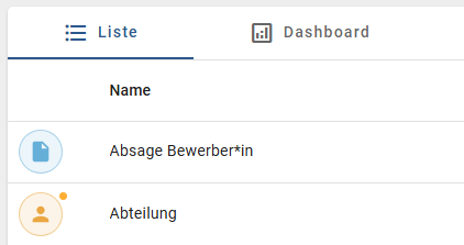 In diesem Screenshot wird ein Ausschnitt des Katalogs mit angenommenen Katalogeinträgen und einem Vorschlag gezeigt.