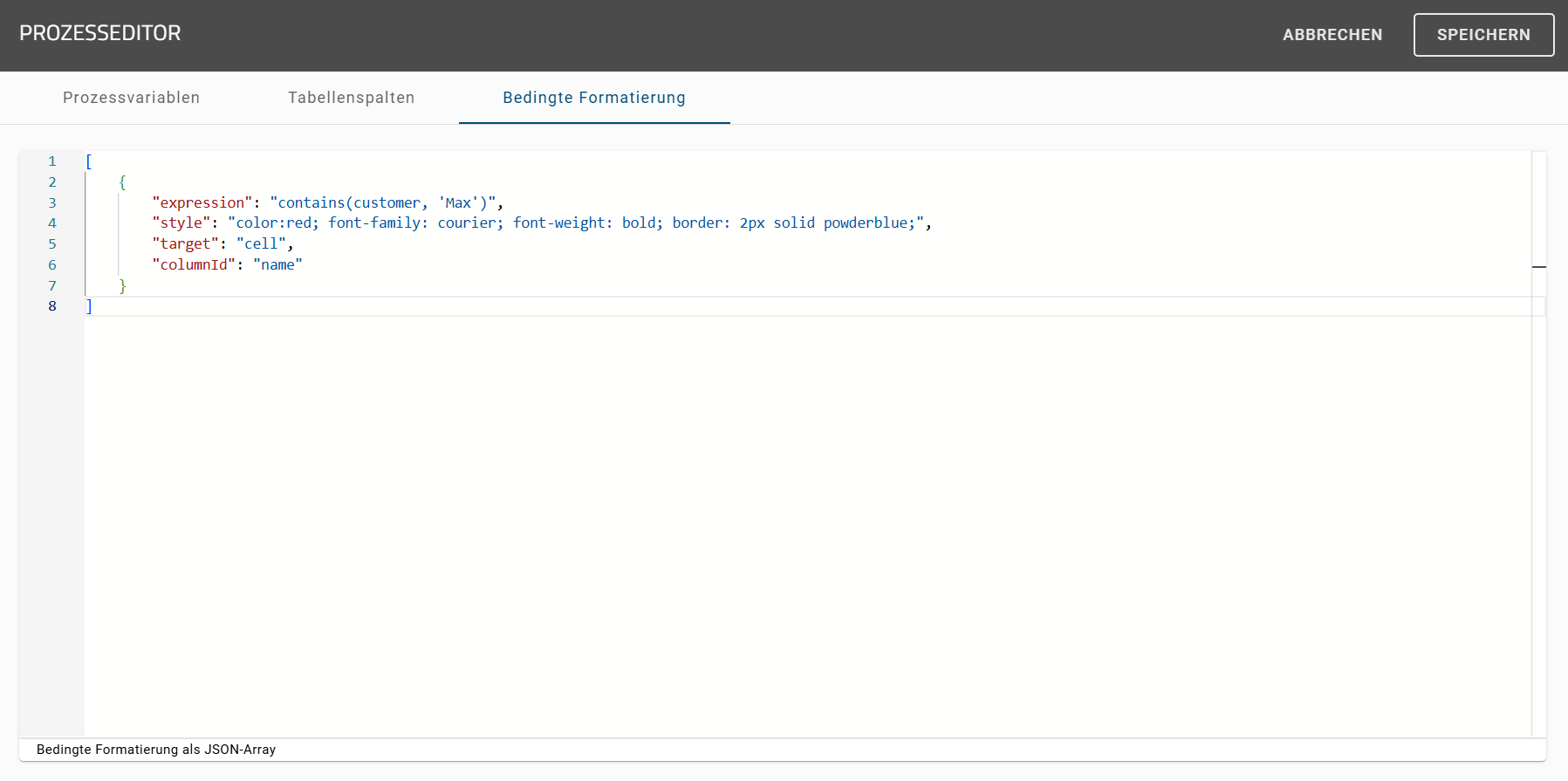 Der Screenshot zeigt die Option "Editor".