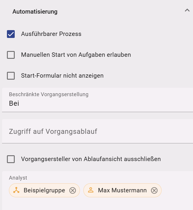 Der Screenshot zeigt das gepflegte Attribut "Analyst".