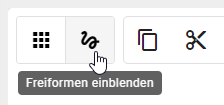 Dieser Screenshot zeigt den Reiter Freiform Symbole in der Symbolleiste.