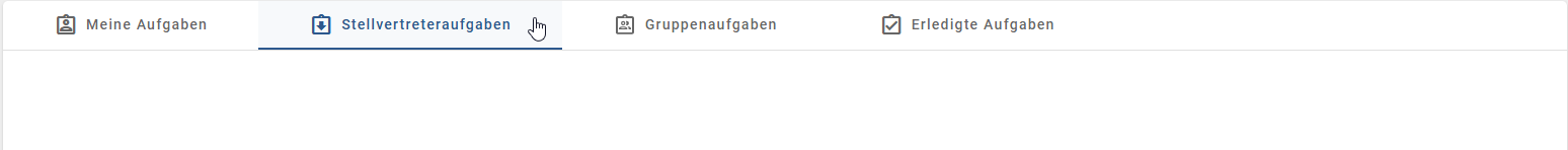 Hier wird der Reiter "Stellvertreteraufgaben" gezeigt.