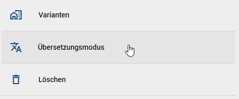 Der Screenshot zeigt die Schaltfläche "Diagramm Übersetzung" in der Menüleiste.