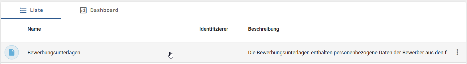 Hier wird das Auswählen eines Katalogeintrags im Katalog angezeigt. Der Benutzer ist im Öffentlichen Arbeitsbereich.