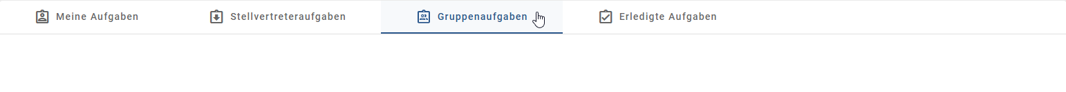 Hier wird der Reiter "Gruppenaufgaben" gezeigt.