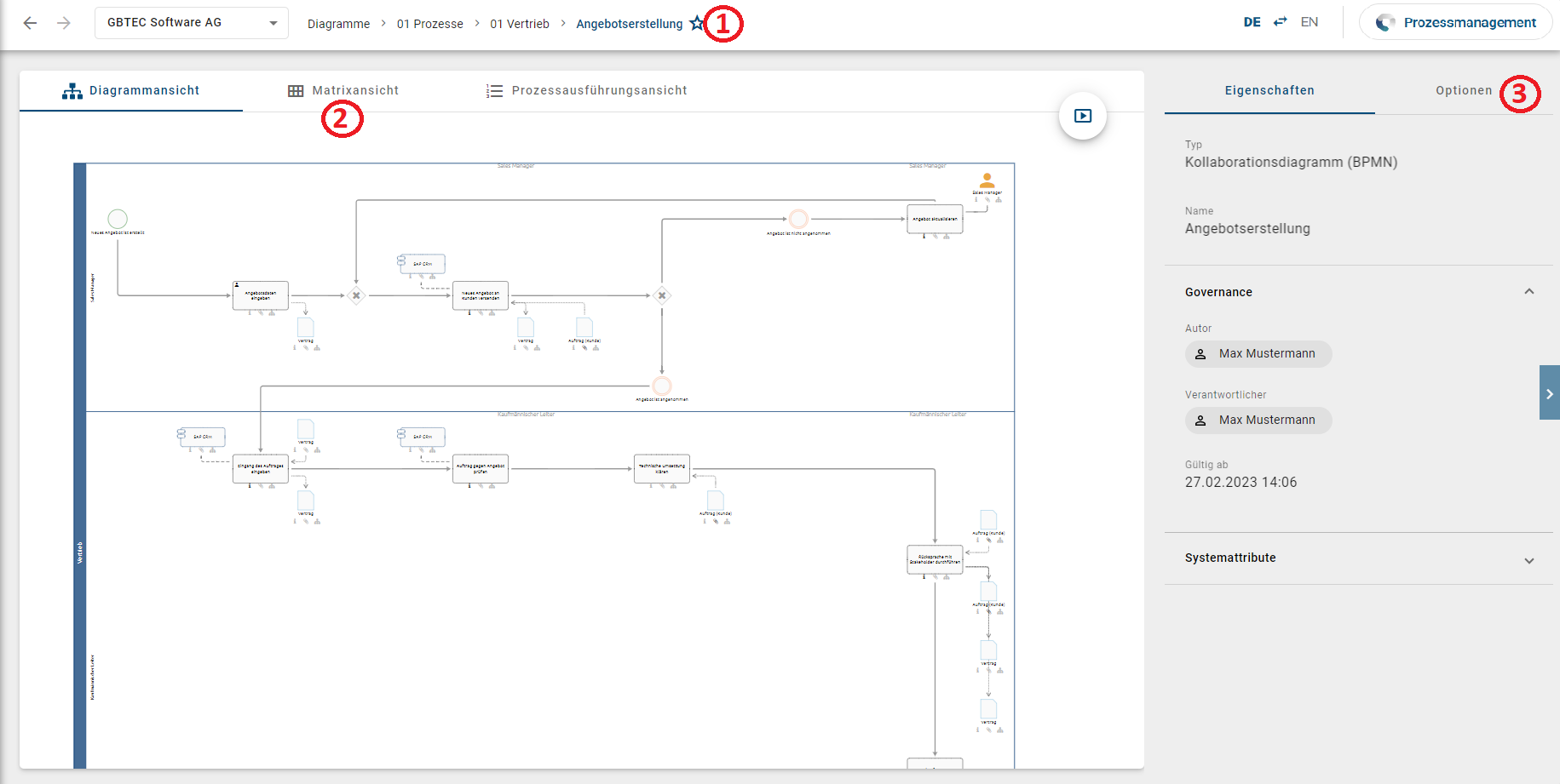 Hier wird die Diagrammansicht der neuen Benutzeroberfläche angezeigt.