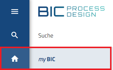 Dieser Screenshot zeigt die Schaltfläche "MyBIC" im Menü.