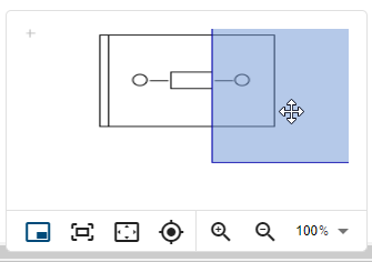 Dieser Screenshot zeigt den Navigator der Navigationsleiste mit einem Überblick über das Diagramm.