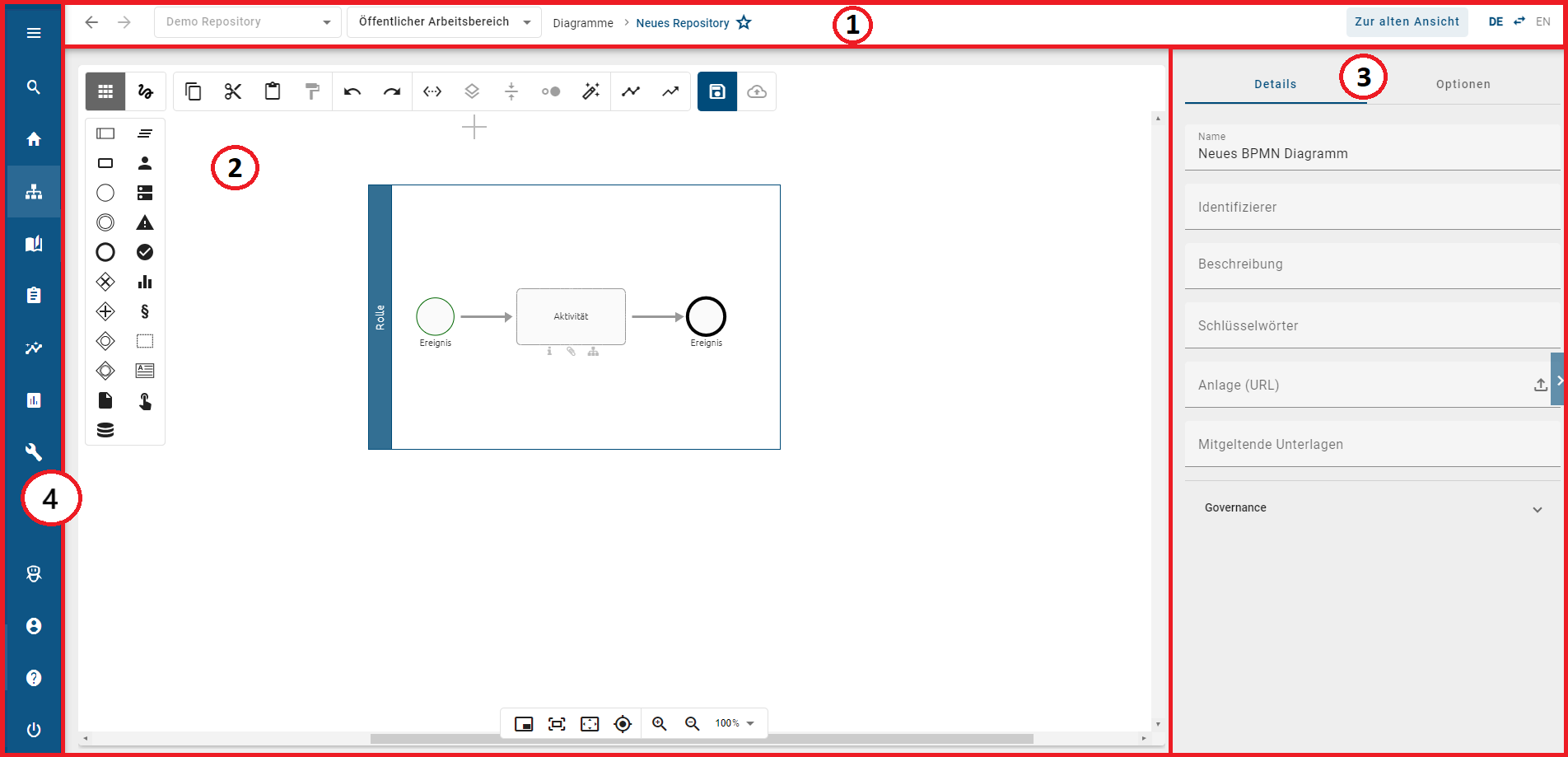 Der Screenshot gibt einen Überblick über den Explorer, die Menüleiste und den Editor.