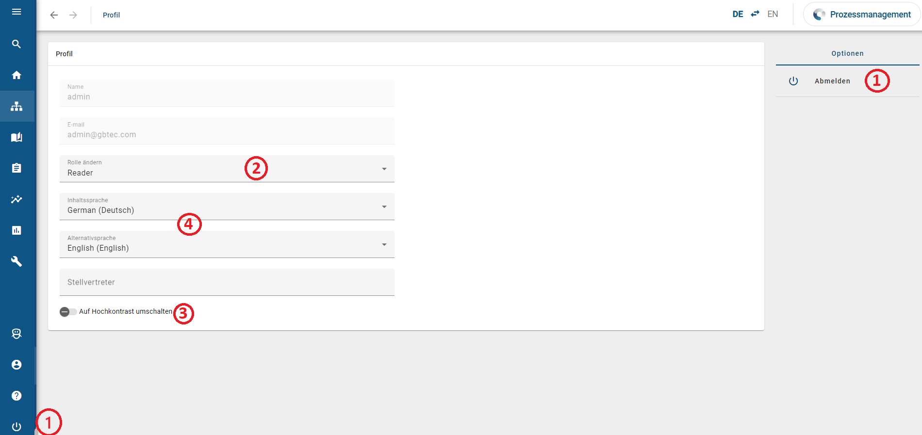 Hier wird das Profil in der neuen Benutzeroberfläche angezeigt.