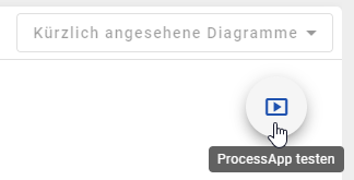 Hier ist der Startbutton für die ProcessApp in der Vorschau dargestellt.