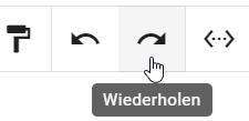 Dieser Screenshot zeigt das Symbol "Wiederholen" in der Menüleiste.