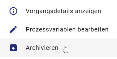 Der Screenshot zeigt Ihnen die Option "In das Archiv verschieben" aus dem Kontextmenü eines Endereignisses.