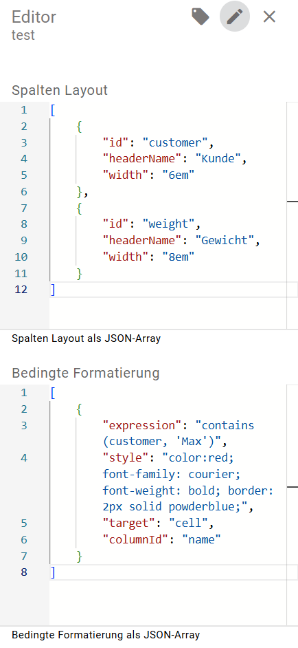 Der Screenshot zeigt ein Beispiel für die bedingte Formatierung.